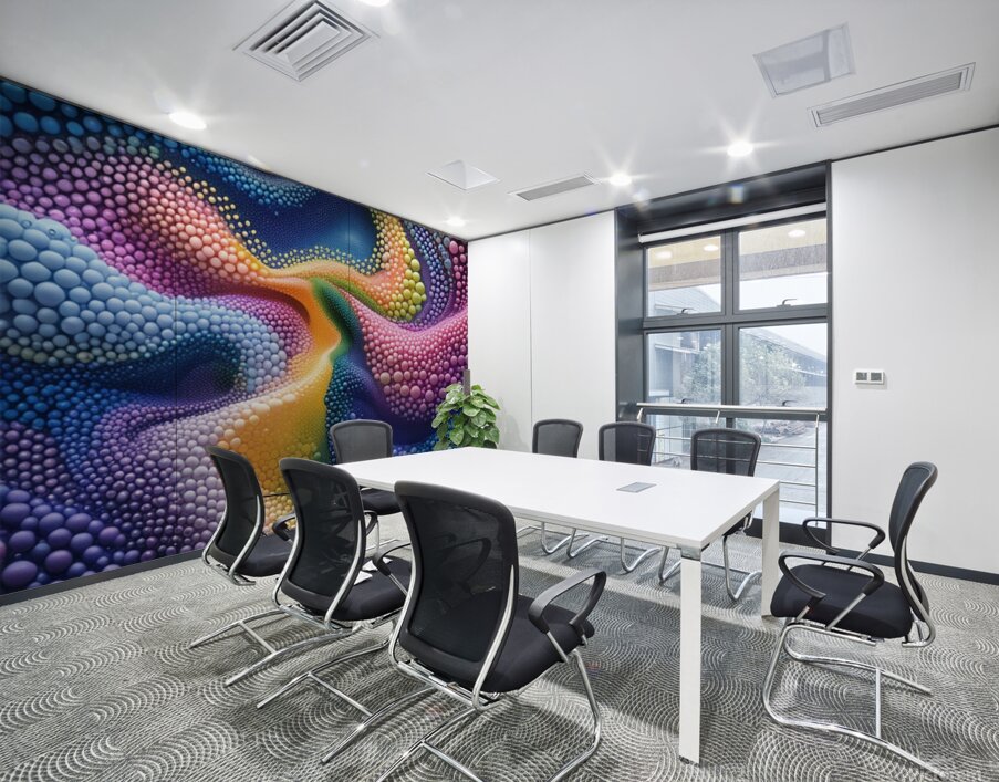 Rainbow Flow – Abstract 3D Bubble Art Print Wall Printing