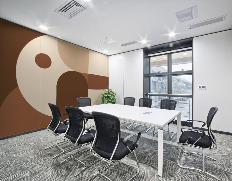 Modern flat design dictates this abstract paintin Wall Printing