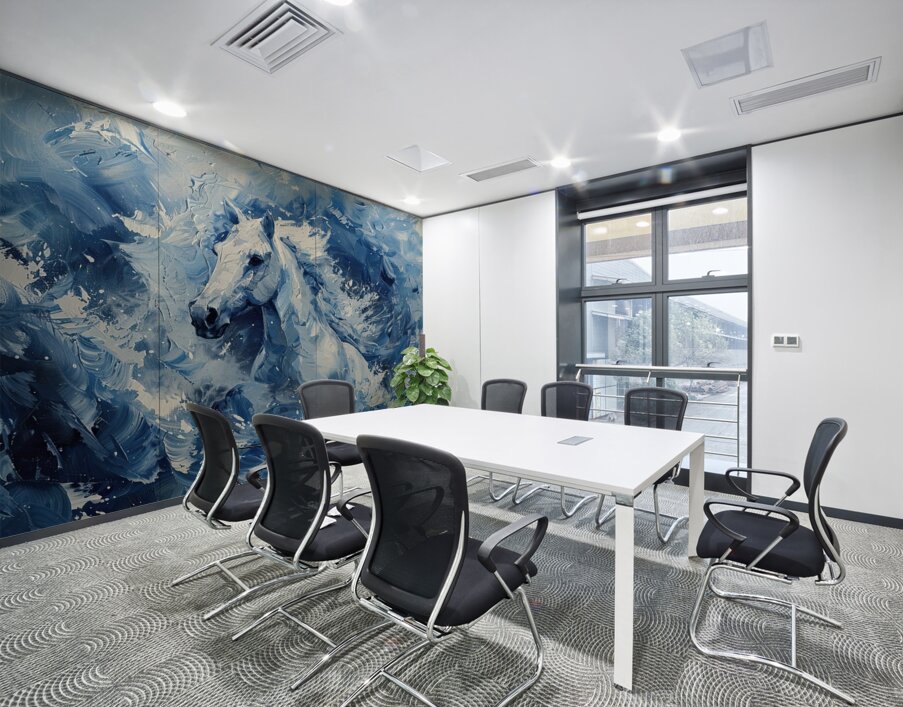 Azure Equine Currents H92N5Z 53 Wall Printing