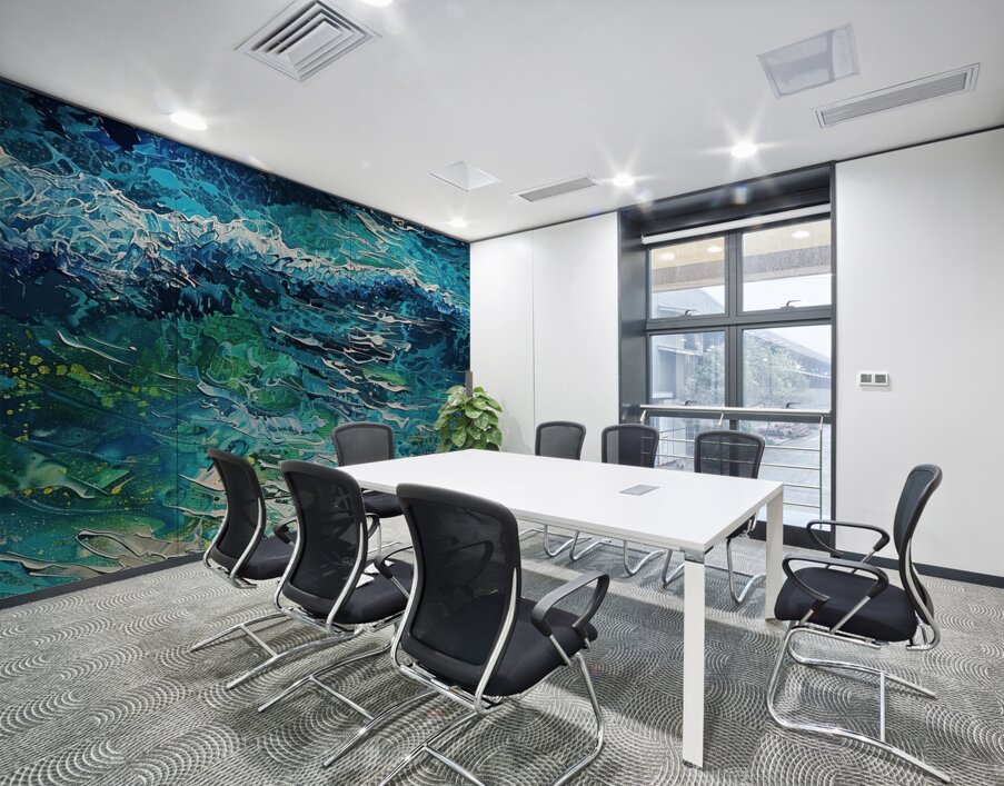 Azure Ocean Waves H29P3 65 Wall Printing