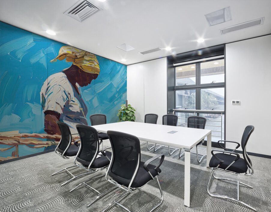 Azure Toil Beneath Sun H3N5P2 65 Wall Printing