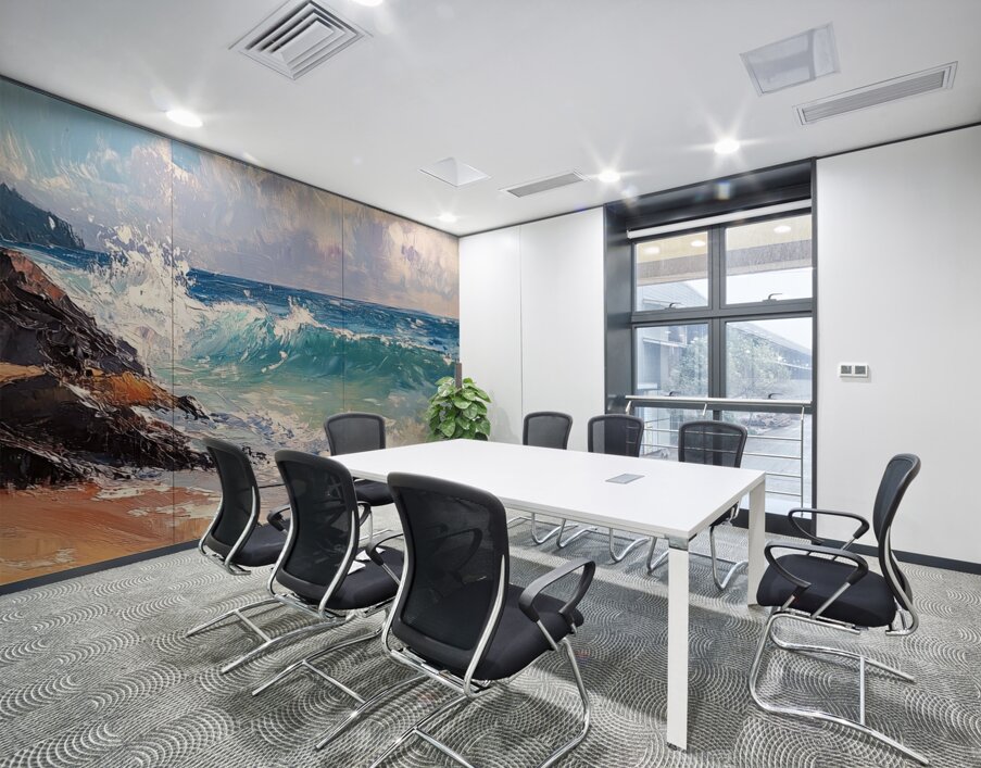 Azure Waves Crashing H29PN 55 Wall Printing