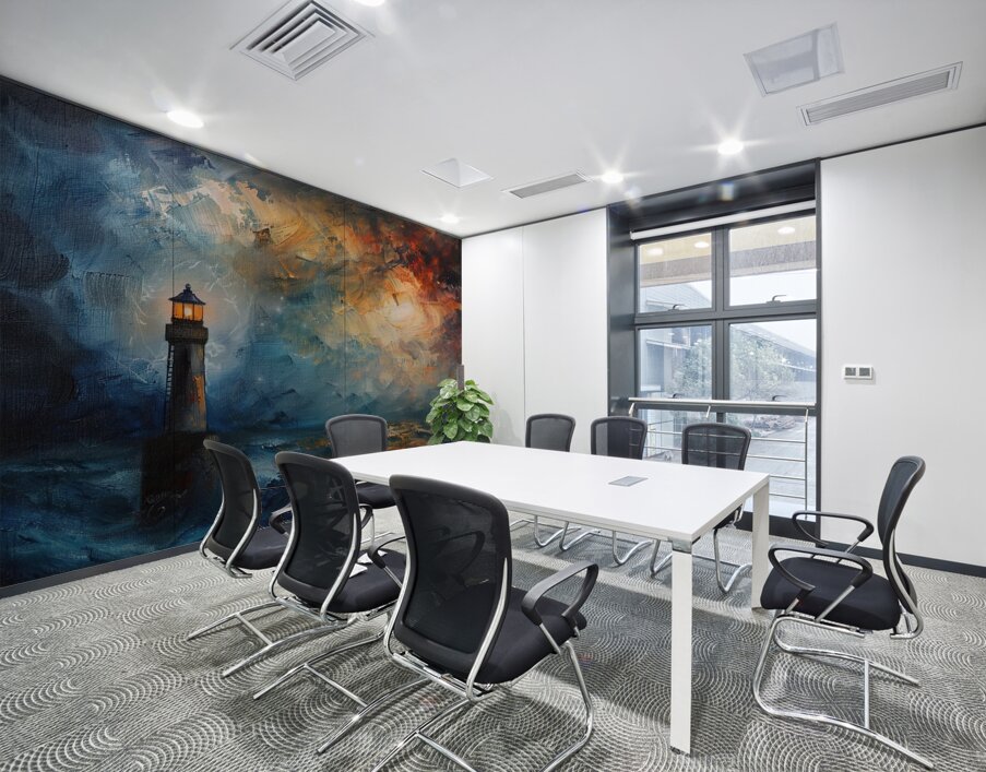 Beacon of Hope Amidst Storm Z92H5N 55 Wall Printing