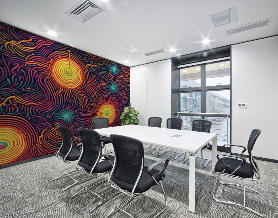 Graphic Design Psychedelic Wall Printing