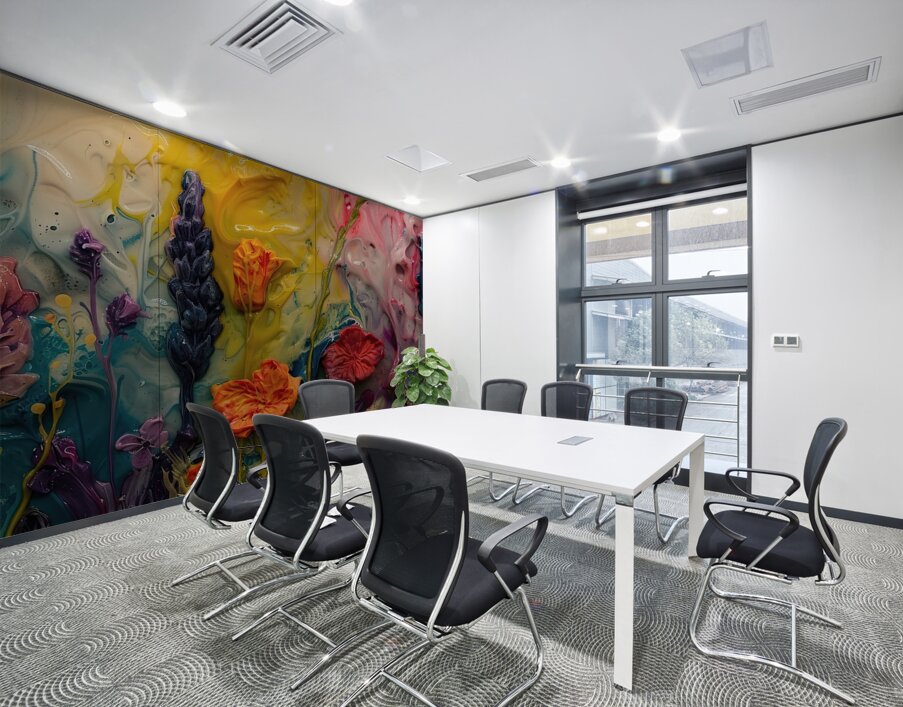 Blooming Chromatic Meadow J54H9N 57 Wall Printing