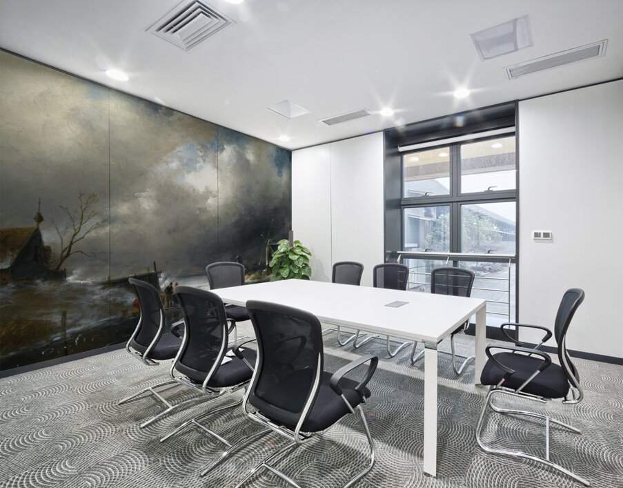 Figures On A Frozen River by Charles Leickert [1816–1907] Wall Printing