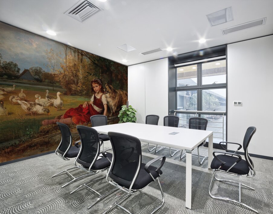 Gänsemagd bei der Rast by Anton Dieffenbach [1831–1914] Wall Printing