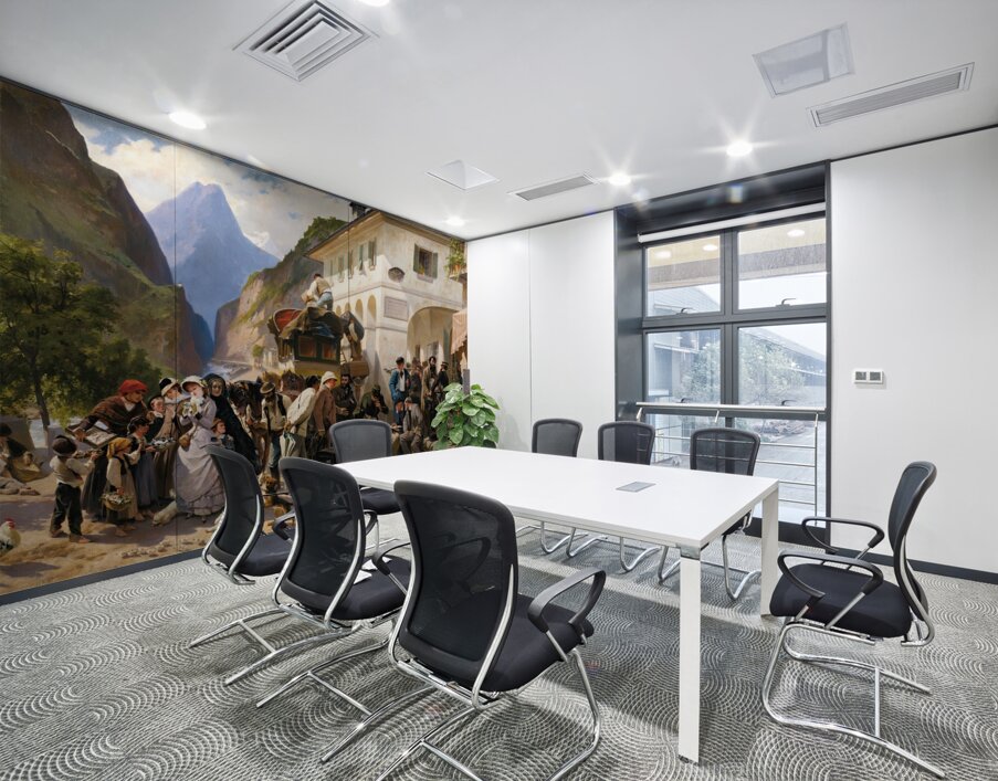 La Douane Italienne au Simplon [1880] by Eugène Giraud [1806–1881] Wall Printing