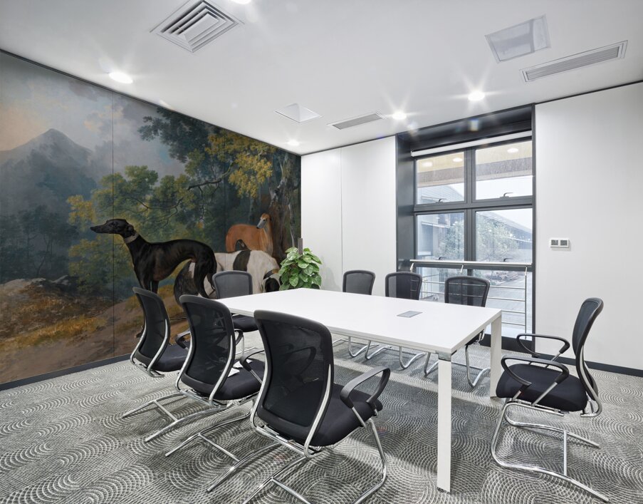 Two Greyhounds And A Mastif Belonging To The Duke Of Hamilton [1780] by Sawrey Gilpin [1733–1807] Wall Printing