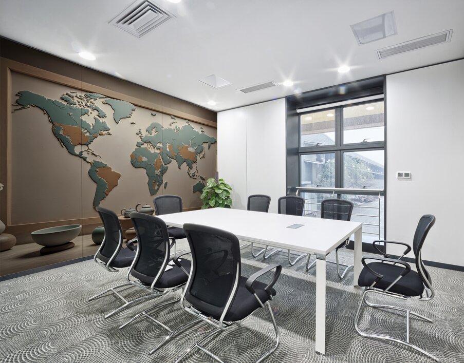 Earthly Harmony Rustic World Map with Elegant Dec Wall Printing