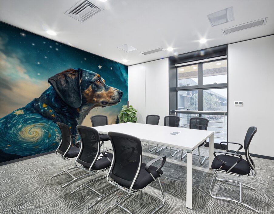 Cosmic Canine Wall Printing
