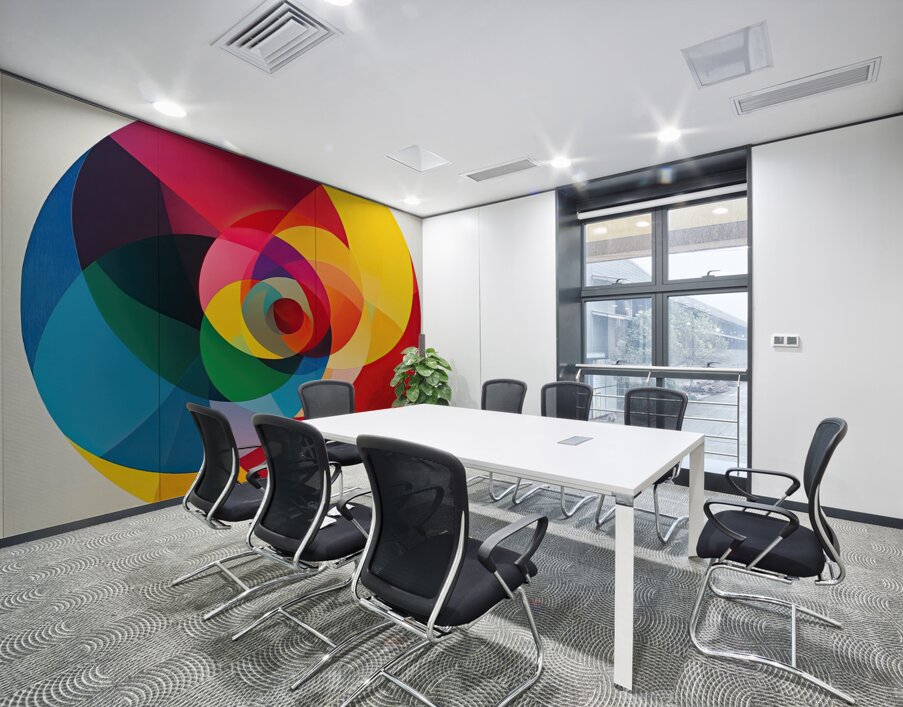 Chromatic Convergence H2N9P2 60 Wall Printing