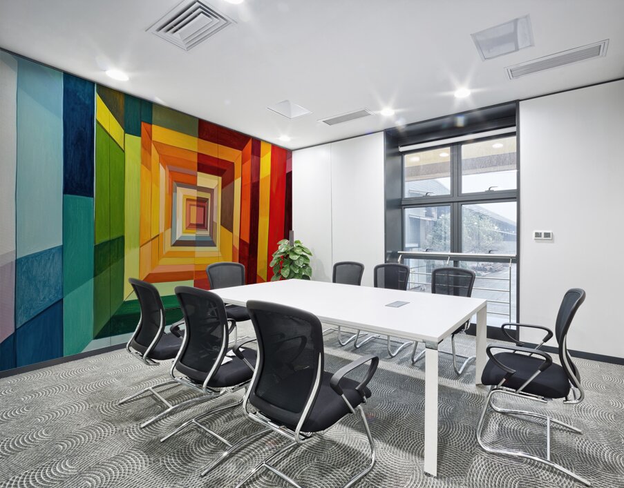 Chromatic Convergence H2N9P4 65 Wall Printing