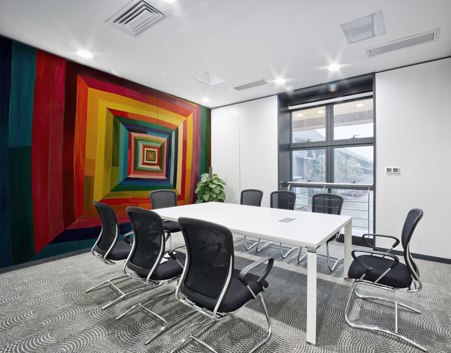 Chromatic Convergence H3N9P2 62 Wall Printing