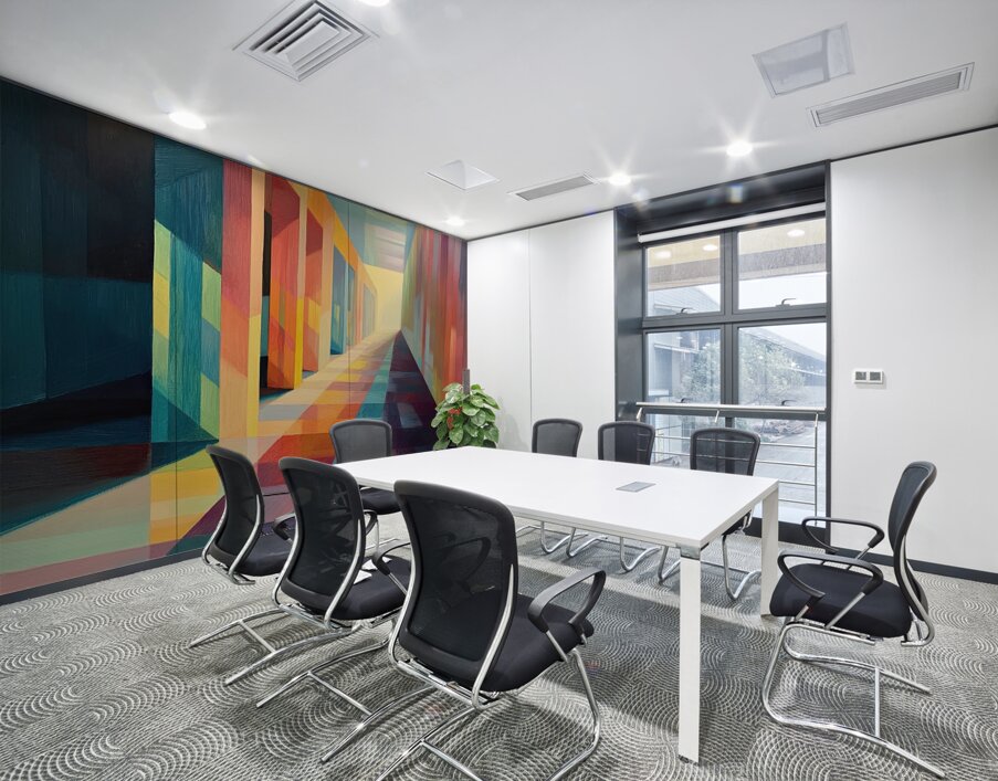 Chromatic Corridor NV93HJ 61 Wall Printing