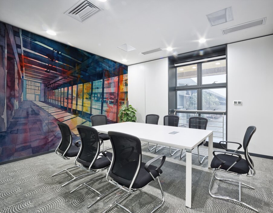 Chromatic Corridor Y2K93H 52 Wall Printing