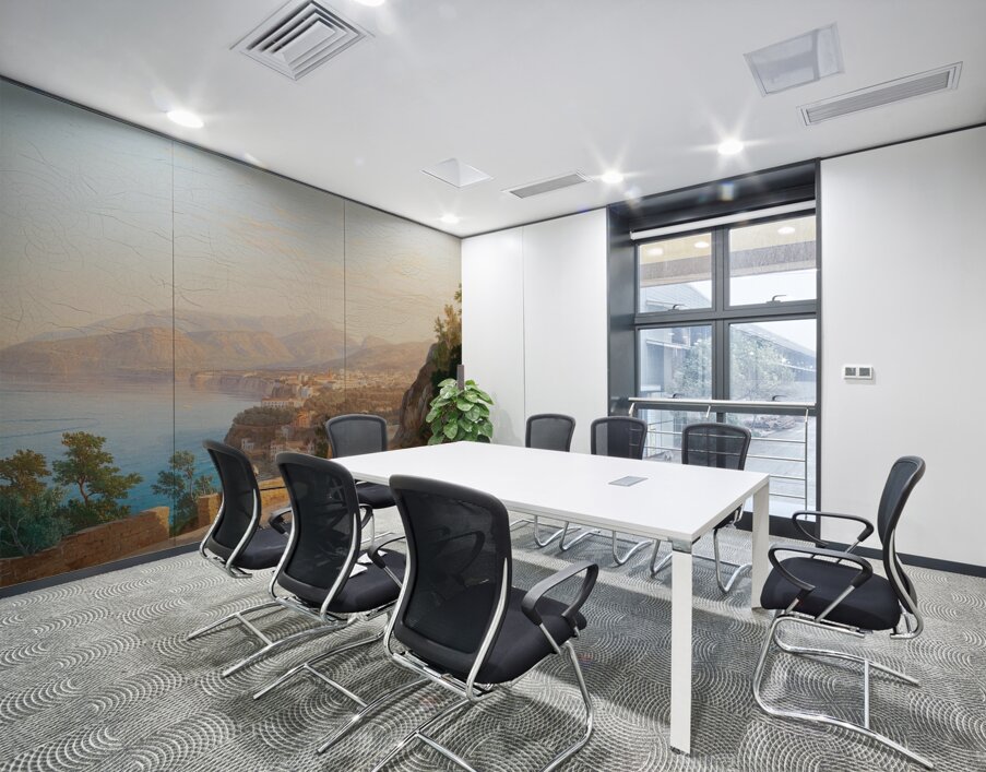 View of Sorrento. With a family outing in the foreground by Carl Wilhelm Götzloff [1799–1866] Wall Printing