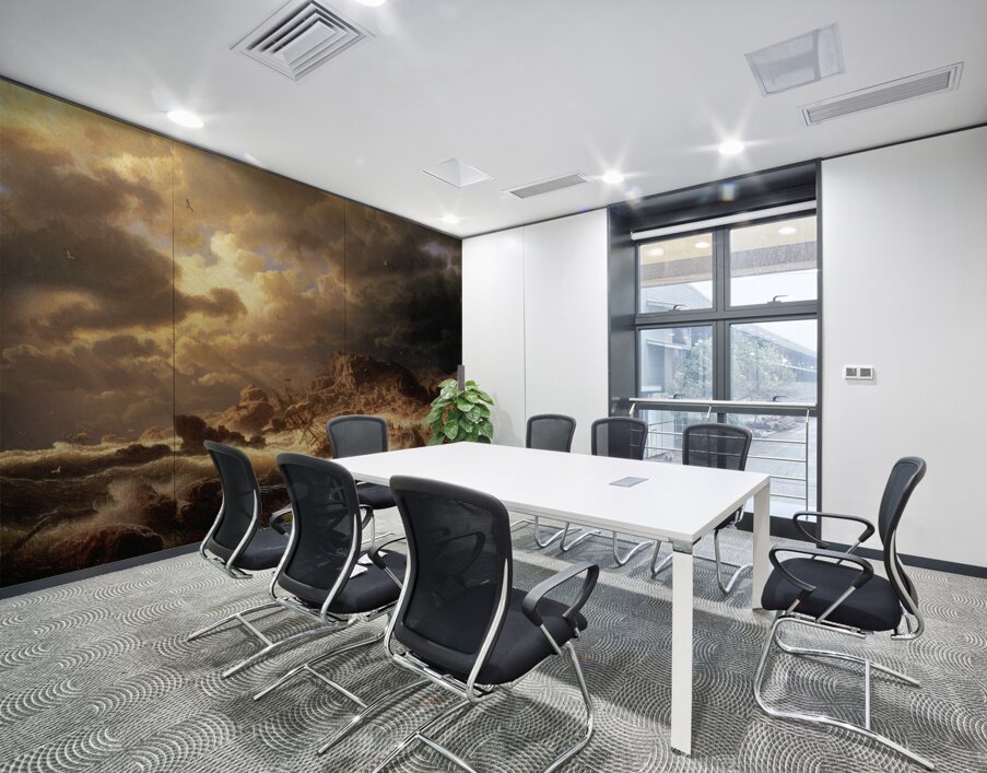 Gale on the Bohuslän Coast [1857] by Marcus Larson [1825–1864] Wall Printing