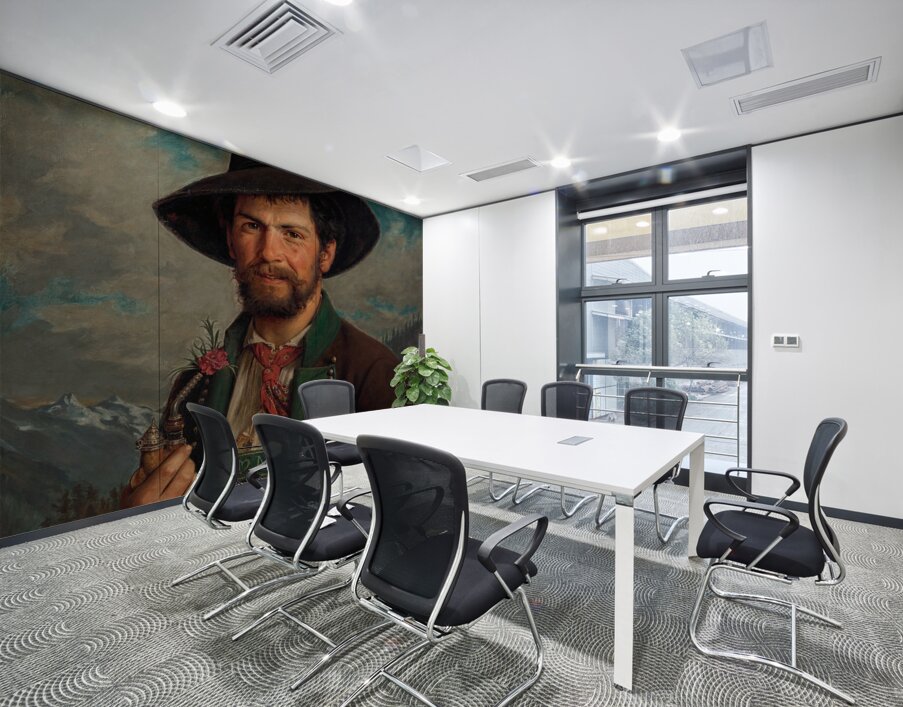 Tiroler Bauer in Stubaier Tracht [1881] by August Pezzey the elder [1847–1915] Wall Printing