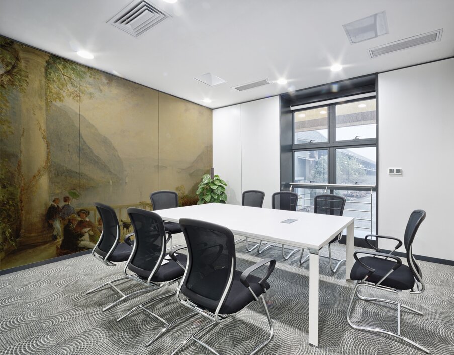 Figures on a Balcony. Probably at Westpoint [ca. 1843] by Thomas Creswick [1811–1869] Wall Printing