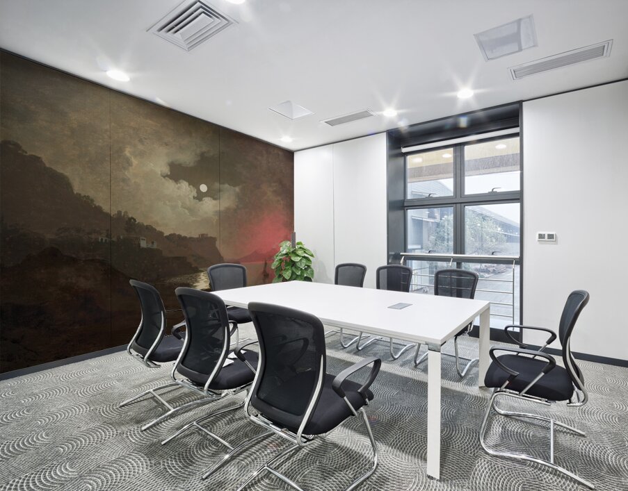 A view of Vesuvius from Posillipo. Naples by Joseph Wright of Derby [1734–1797] Wall Printing