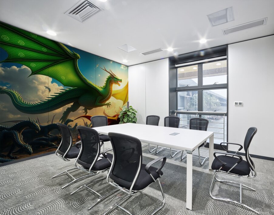 Green Dragon Dragon Has Pine Cone s4VGi Wall Printing