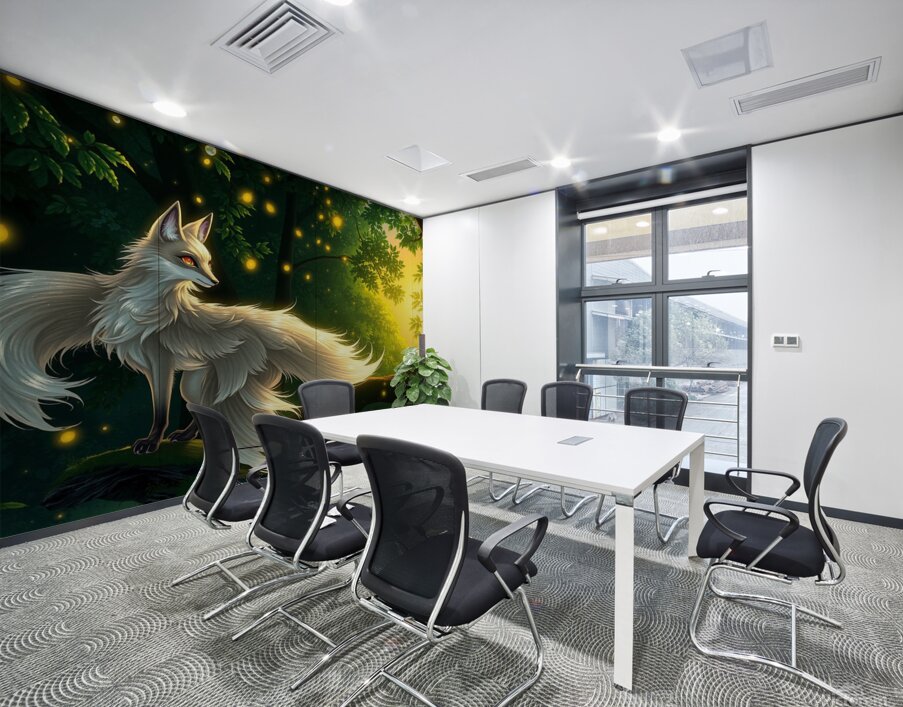 A beautiful fox one of the animals of the sky Wall Printing