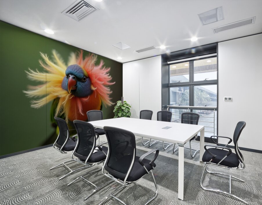  small parrot perched on a branch  Wall Printing