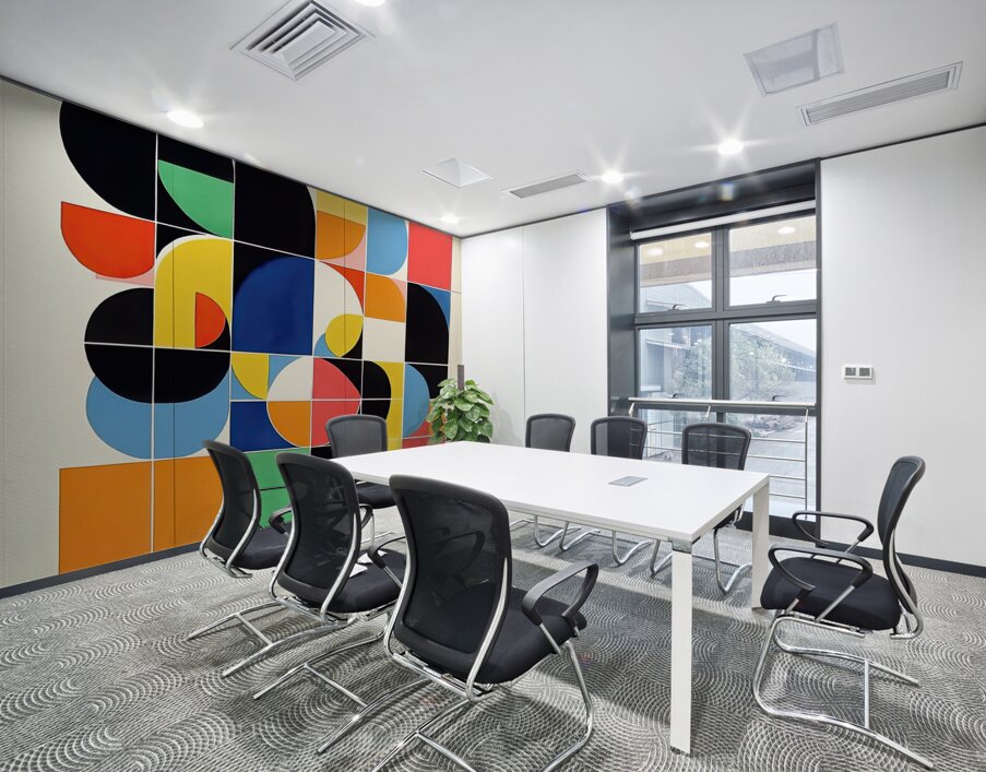 Chromatic Grid Interplay 5H2N9Z 60 Wall Printing