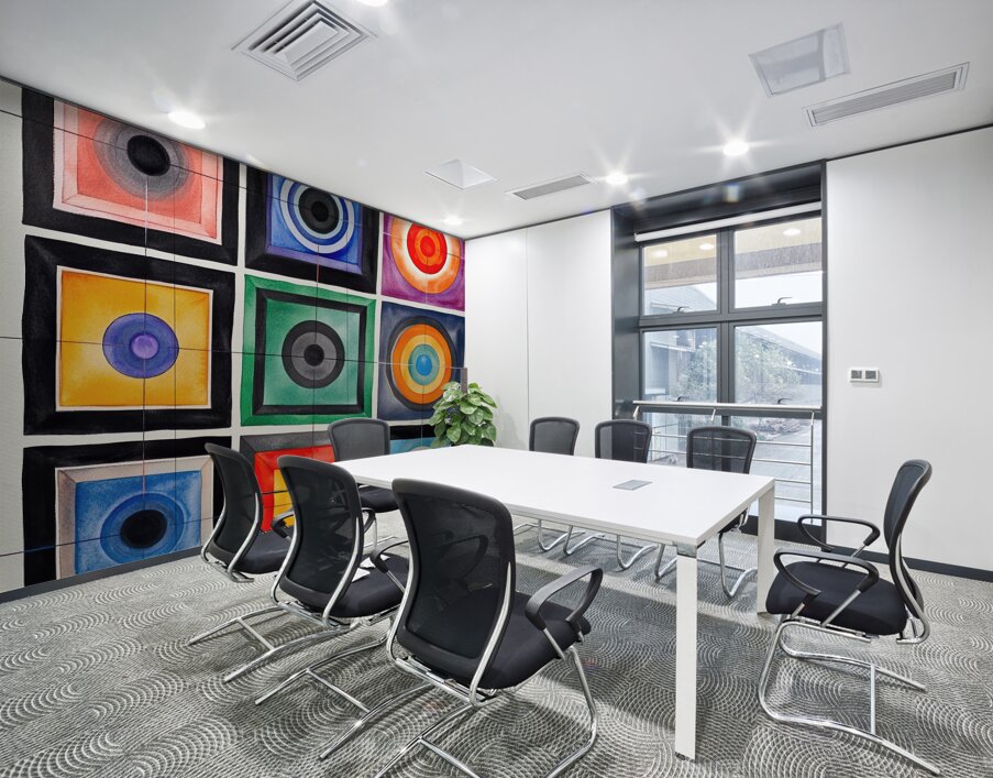 Chromatic Grid Study 29H3N8 52 Wall Printing