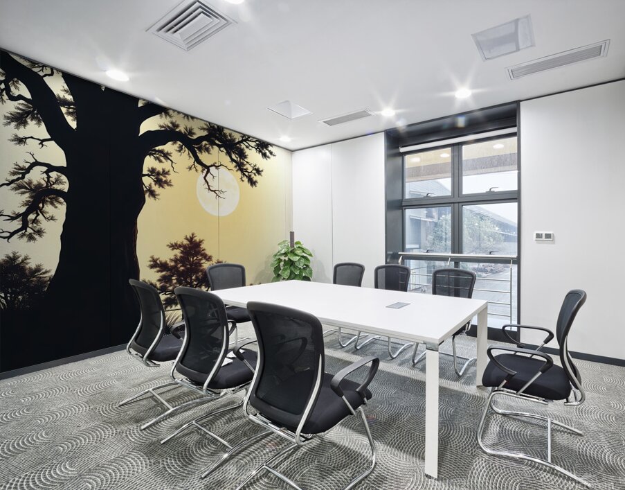 Moonlit Serenity: A Dance of Shadows and Light Wall Printing