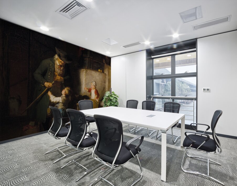 Der Besuch des Großvaters by Friedrich Ortlieb [1839–1909] Wall Printing