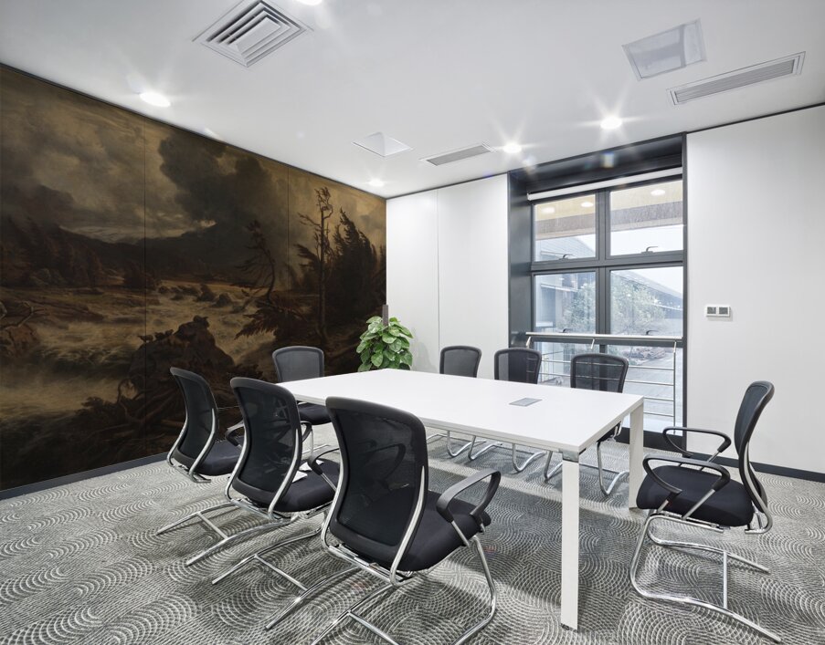 Gewittersturm im Hochgebirge [1858] by Albert Zimmermann [1808–1888] Wall Printing