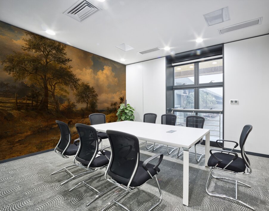 Der Karrenweg [Heimkehrender Jäger] [1844] by Friedrich August Matthias Gauermann [1807–1862] Wall Printing