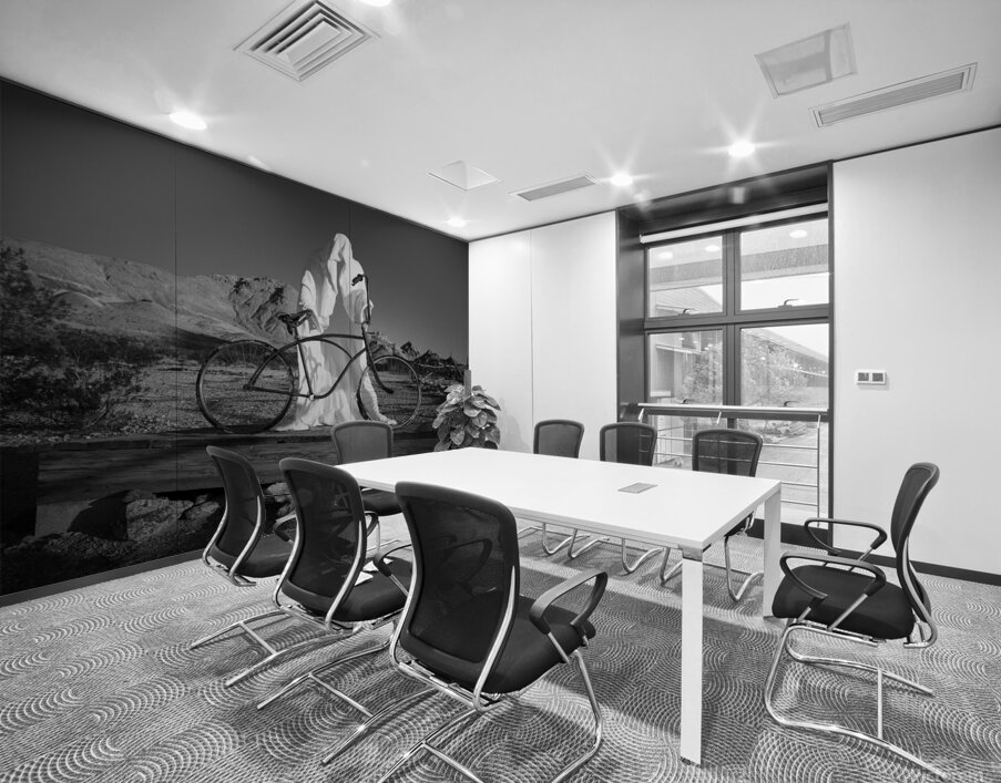Share the Road - Ghost and bicycle in Rhyolite Nevada Wall Printing