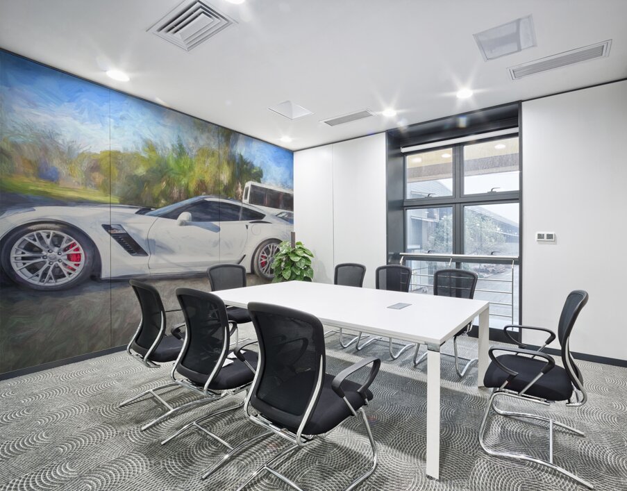 2017 White Chevrolet Corvette ZO6 X15 2 Wall Printing