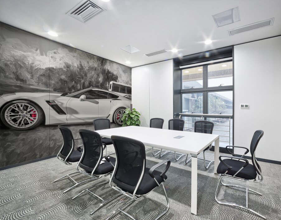 2017 White Chevrolet Corvette ZO6 X15 5 Wall Printing