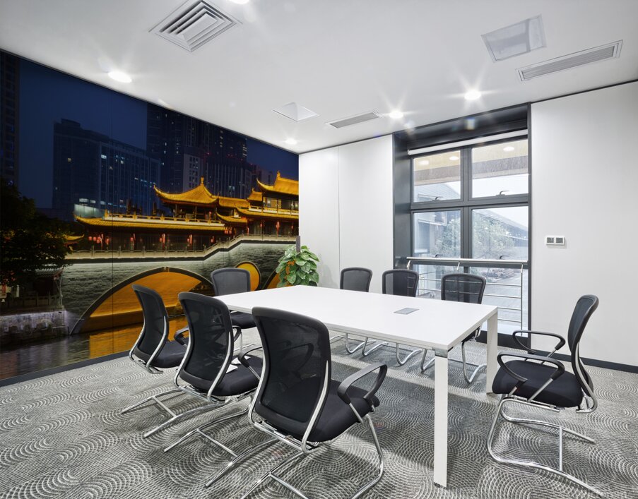 Nighttime Serenity Over Anshun Bridge in Chengdu. Wall Printing