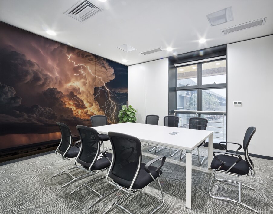 Sky. Dance of lightning and fire. Wall Printing