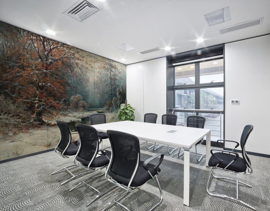 Winterliche Flusslandschaft by Adolf Kaufmann [1848–1916] Wall Printing