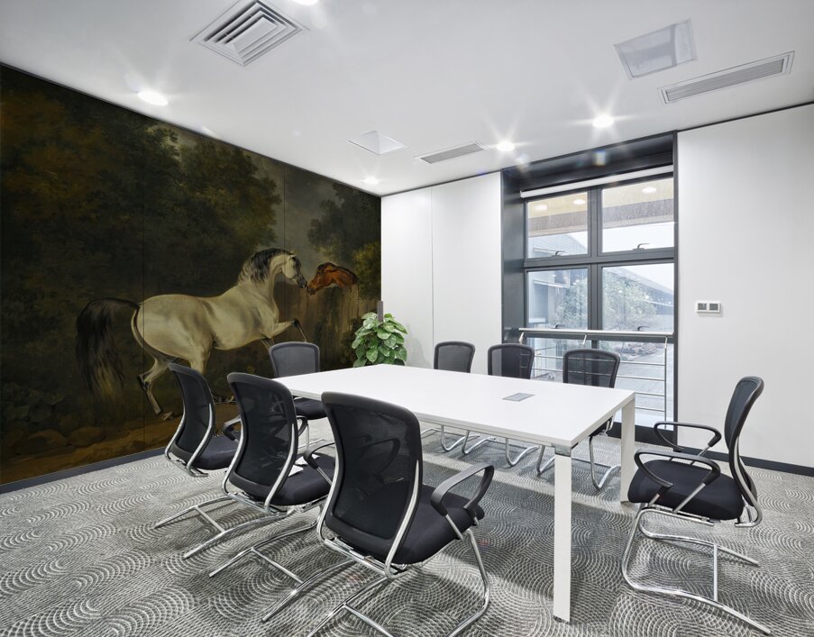 Two Horses By A Fence [1782] by Sawrey Gilpin [1733–1807] Wall Printing