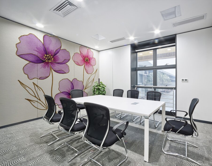 Golden Hour Blooms Wall Printing