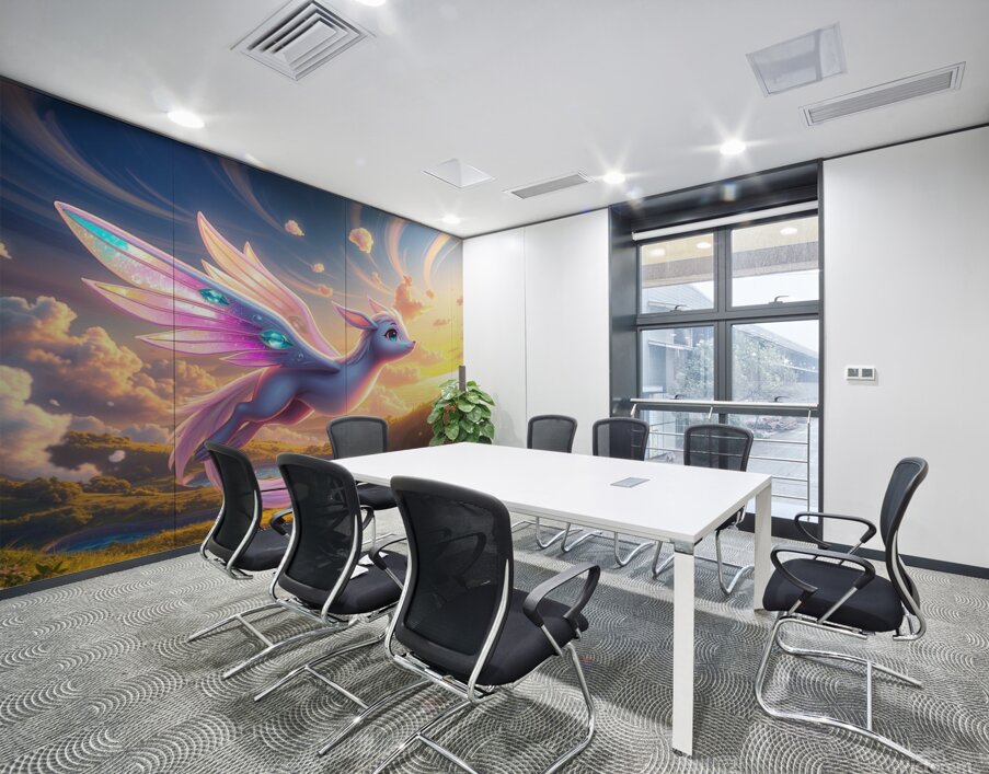 Image of an angel with the shape of a horse but an angel that flies Wall Printing