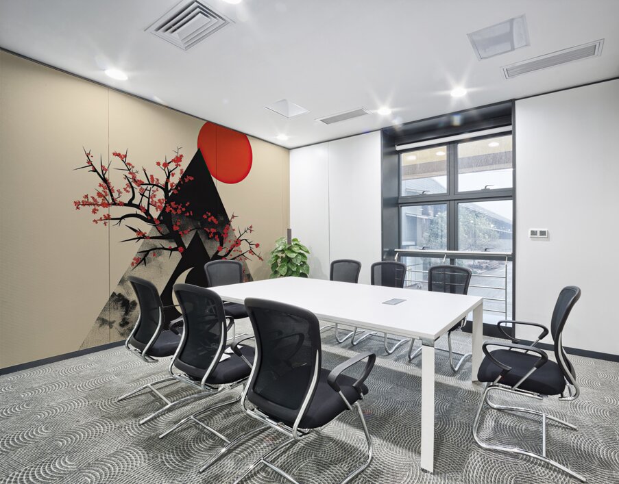 Celestial Bloom Triangle 7H3N2Z 55 Wall Printing