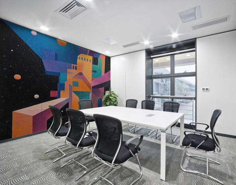 Celestial Cityscape K82H9N 55 Wall Printing