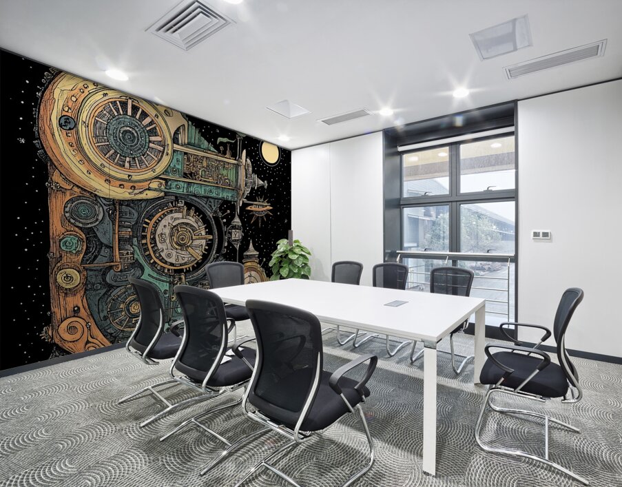 Celestial Clockwork Voyage H92N5Z 62 Wall Printing