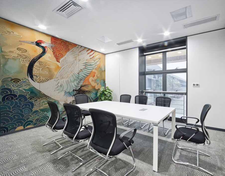 Celestial Crane Dance 7294B2 45 Wall Printing