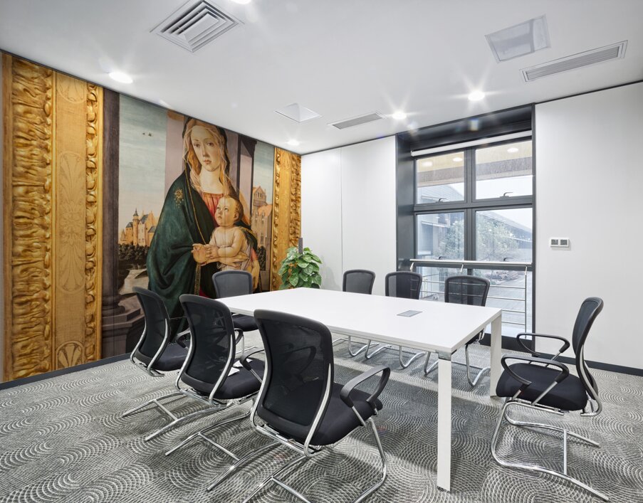 Madonna and Child by Sandro Botticelli ca 1490   tempera on pa Wall Printing