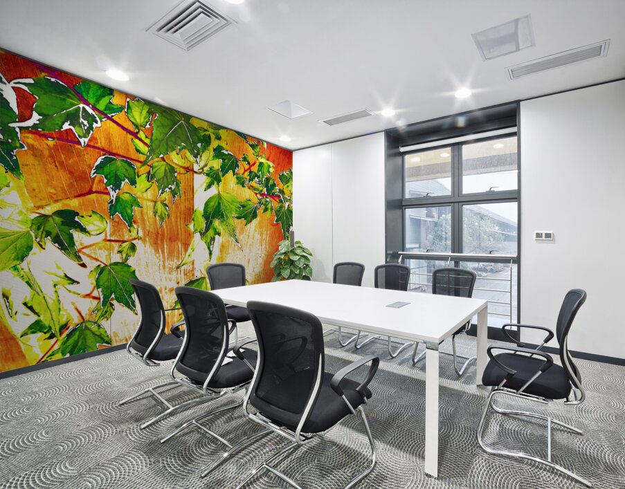 Abstract Vibrant Ivy  Wall Printing