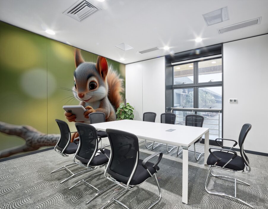 SQUIRREL WITH SMARTPHONE 2 Wall Printing